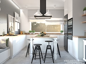 Projekt kuchni otwartej - zdjęcie od Projektowanie Wnetrz Online