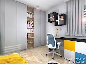 Pokój dziecięcy minionki - Średni biały pokój dziecka dla nastolatka dla chłopca dla dziewczynki, styl nowoczesny - zdjęcie od Projektowanie Wnetrz Online