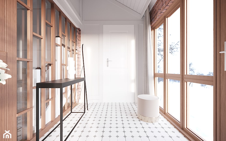 Dom w stylu klasyznym w nowoczesnym wydaniu - Hol / przedpokój, styl rustykalny - zdjęcie od Projektowanie Wnetrz Online