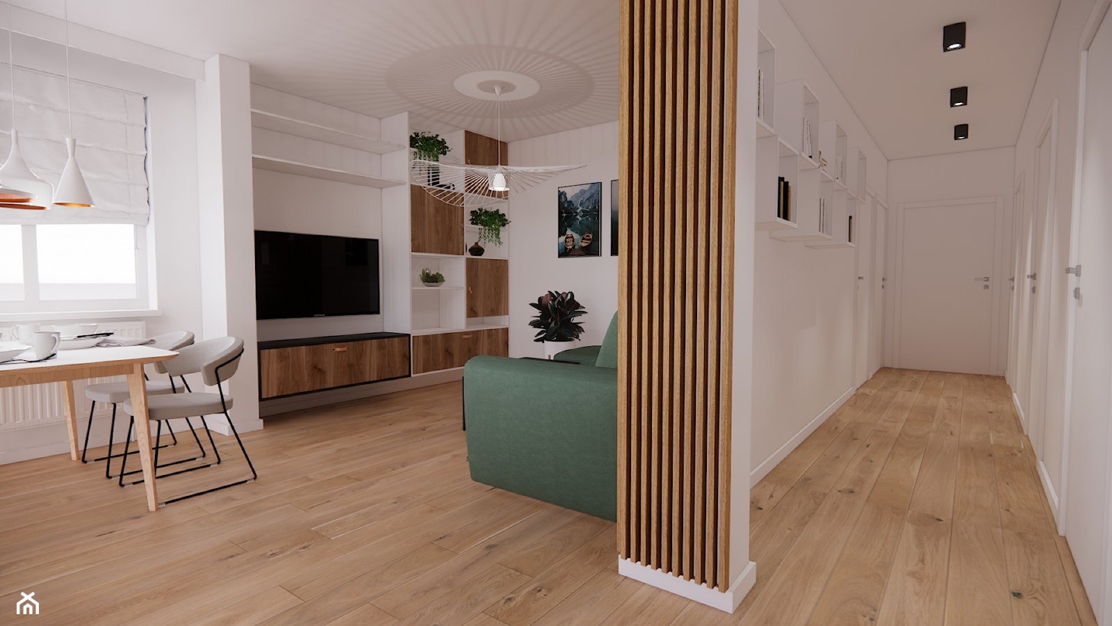 Nowoczesne mieszkanie stylowa aranżacja - zdjęcie od Projektowanie Wnetrz Online - Homebook