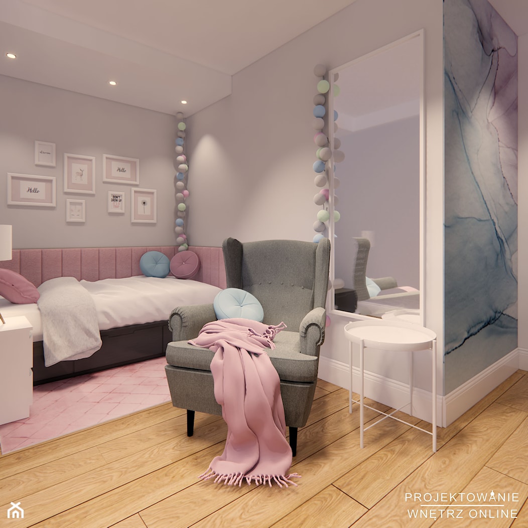 Różowy pokój dziecięcy - zdjęcie od Projektowanie Wnetrz Online - Homebook