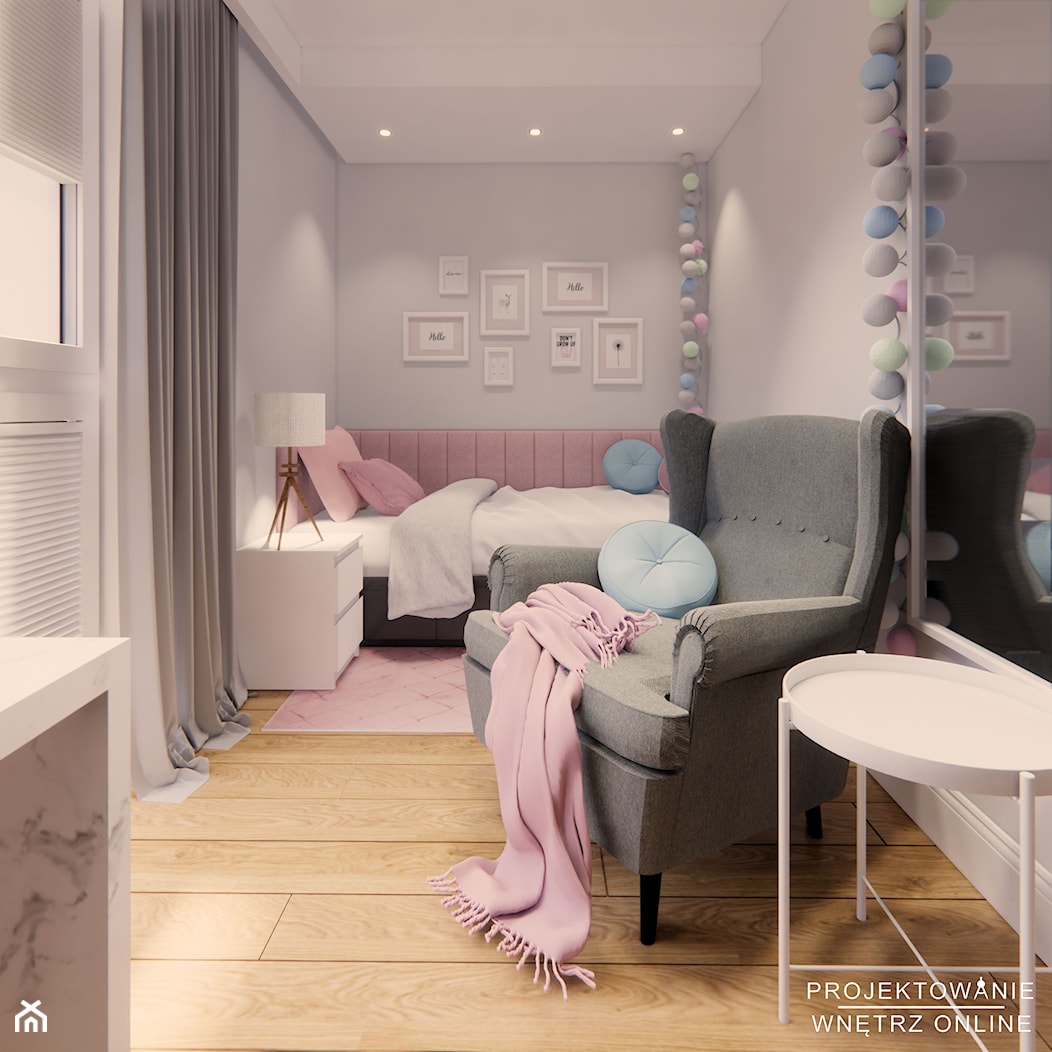 Różowy pokój dziecięcy - zdjęcie od Projektowanie Wnetrz Online - Homebook