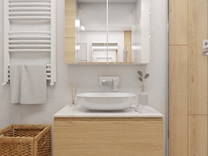 Projekt mieszkania w ciepłej kolorystyce - Łazienka, styl nowoczesny - zdjęcie od Projektowanie Wnetrz Online