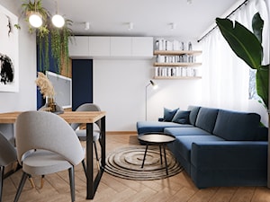 Aranżacja mieszkania w kamienicy - Salon, styl nowoczesny - zdjęcie od Projektowanie Wnetrz Online