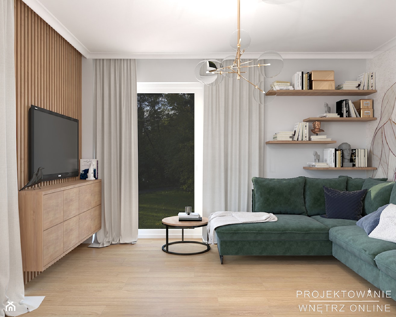 Aranżacja nowoczesnego mieszkania - zdjęcie od Projektowanie Wnetrz Online - Homebook