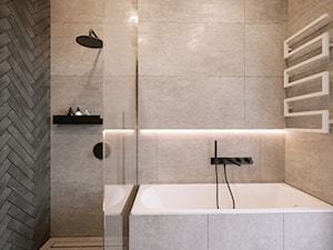 Funkcjonalne mieszkanie na poddaszu - Średnia łazienka, styl nowoczesny - zdjęcie od Projektowanie Wnetrz Online