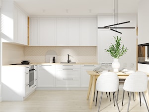 Projekt mieszkania z zieloną sofą - Kuchnia, styl nowoczesny - zdjęcie od Projektowanie Wnetrz Online
