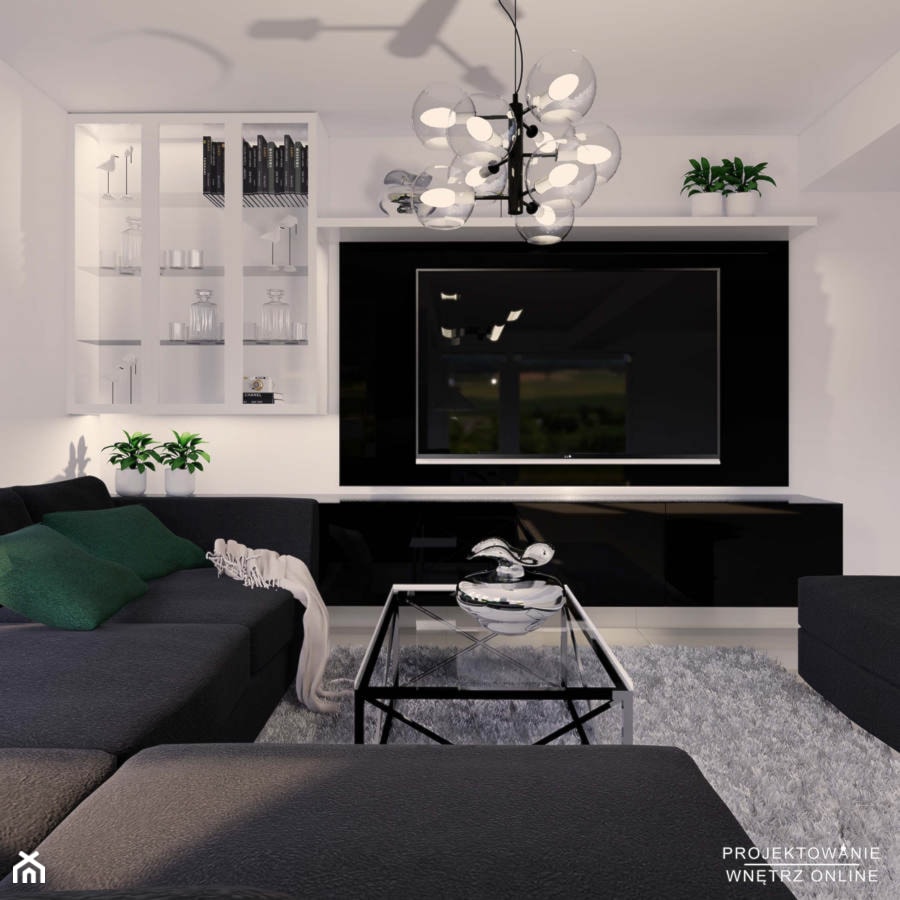 Aranżacja nowoczesnego salonu - zdjęcie od Projektowanie Wnetrz Online - Homebook