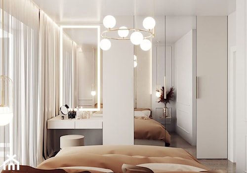 Projekt mieszkania z nutą elegancji - Sypialnia, styl nowoczesny - zdjęcie od Projektowanie Wnetrz Online
