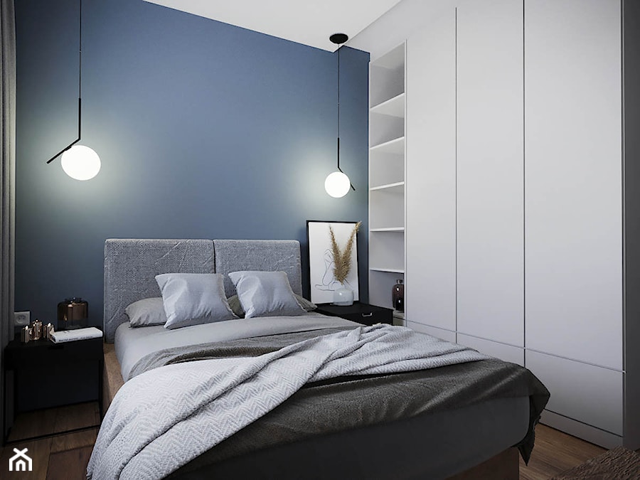 Projekt domu 115 m2 - Sypialnia, styl nowoczesny - zdjęcie od Projektowanie Wnetrz Online