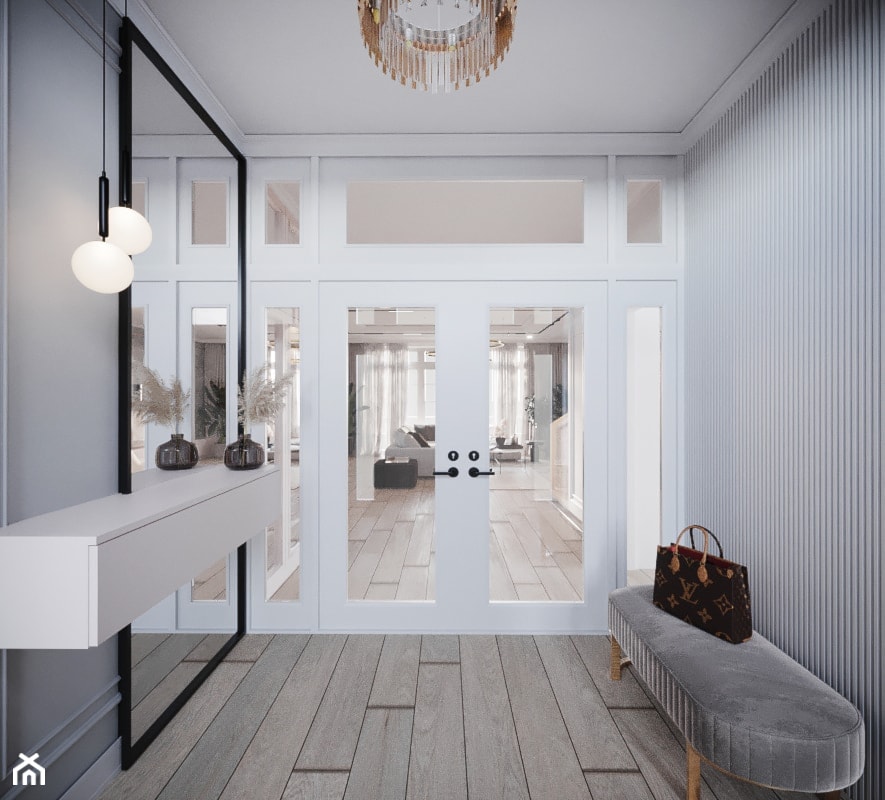 Aranżacja wnętrza domu w stylu glamour - Hol / przedpokój, styl glamour - zdjęcie od Projektowanie Wnetrz Online