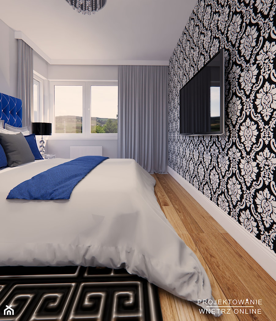 Aranżacja sypialni styl nowoczesny - zdjęcie od Projektowanie Wnetrz Online - Homebook