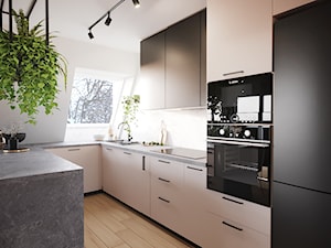 Projekt salonu z dużym narożnikiem - Kuchnia, styl nowoczesny - zdjęcie od Projektowanie Wnetrz Online