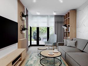 Mieszkanie 47m2 w minimalistycznym stylu - Salon, styl nowoczesny - zdjęcie od Projektowanie Wnetrz Online