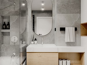 Projekt domu z poddaszem - Łazienka, styl nowoczesny - zdjęcie od Projektowanie Wnetrz Online