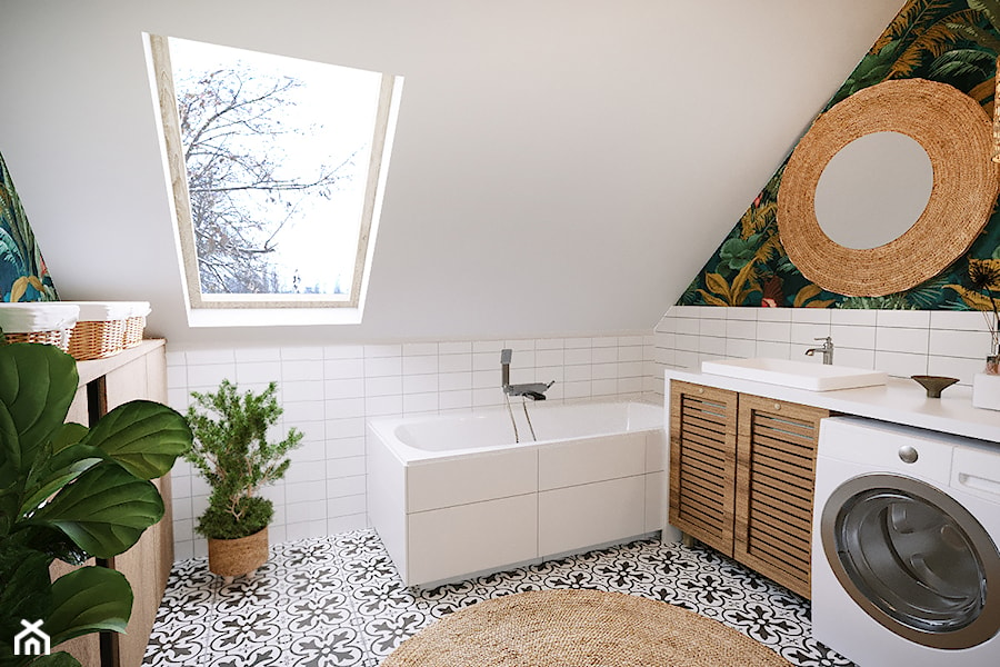 Projekt domu w stylu rustykalnym - Łazienka, styl rustykalny - zdjęcie od Projektowanie Wnetrz Online