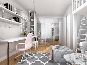 Pokój nastolatki z antresolą - zdjęcie od Projektowanie Wnetrz Online