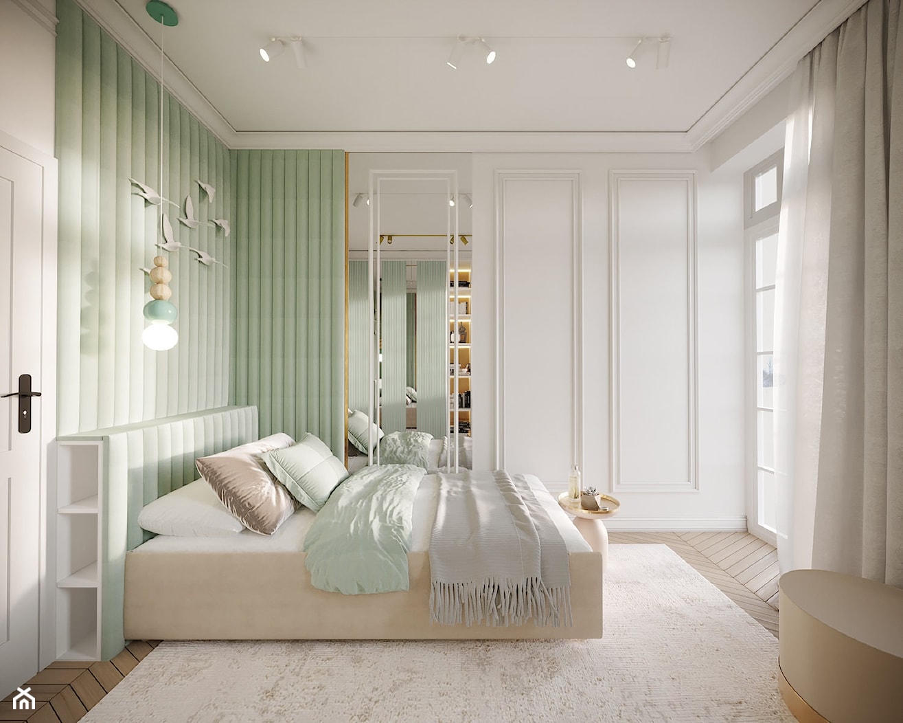 Aranżacja wnętrza domu w stylu glamour - Sypialnia, styl glamour - zdjęcie od Projektowanie Wnetrz Online - Homebook