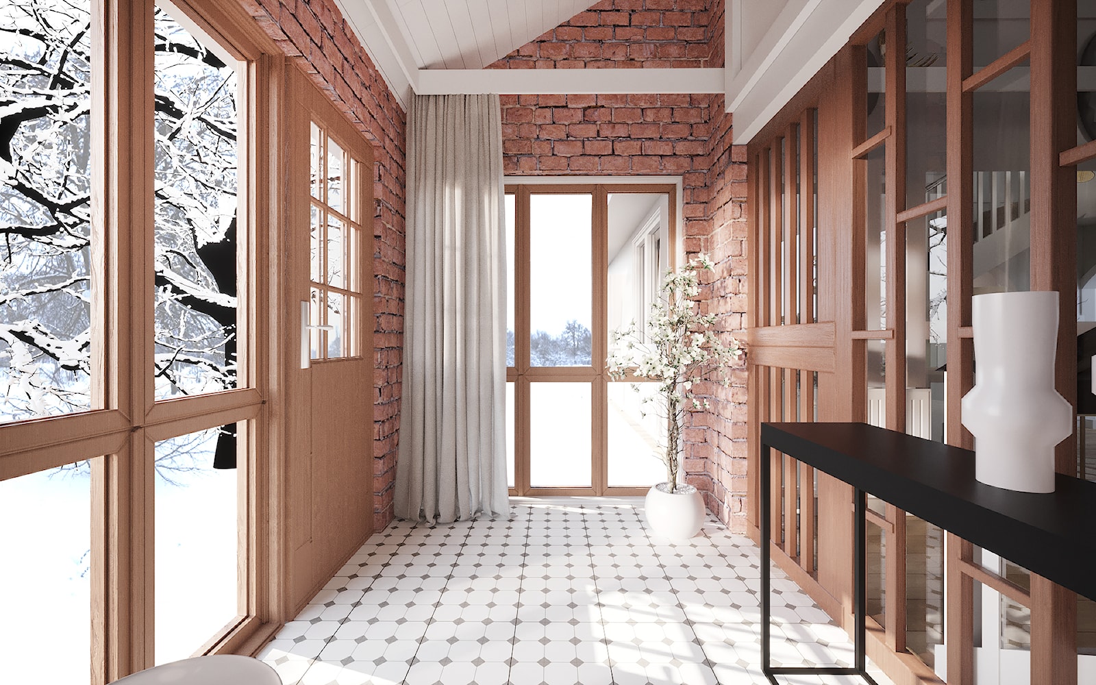 Dom w stylu klasyznym w nowoczesnym wydaniu - Hol / przedpokój, styl rustykalny - zdjęcie od Projektowanie Wnetrz Online - Homebook