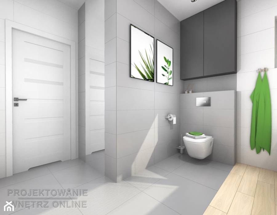 Duża łazienka z wanną i prysznicem - zdjęcie od Projektowanie Wnetrz Online - Homebook