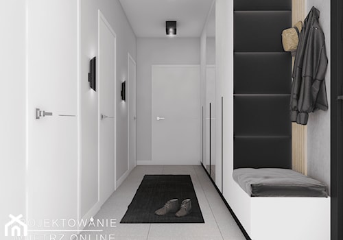 Przytulne mieszkanie z ciemnym akcentem - Hol / przedpokój - zdjęcie od Projektowanie Wnetrz Online
