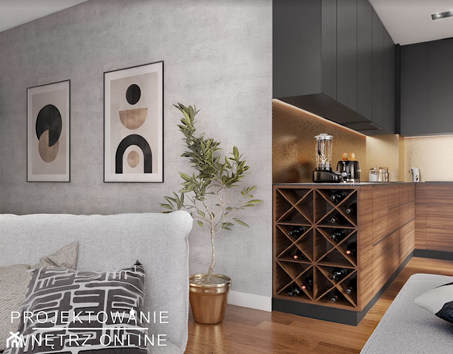 Aranżacja domu w stylu nowoczesnym - Kuchnia - zdjęcie od Projektowanie Wnetrz Online