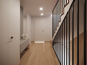 Aranżacja domu w beżach i szarości - Schody, styl nowoczesny - zdjęcie od Projektowanie Wnetrz Online