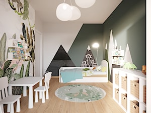 Aranżacja domu w beżach i szarości - Pokój dziecka, styl skandynawski - zdjęcie od Projektowanie Wnetrz Online