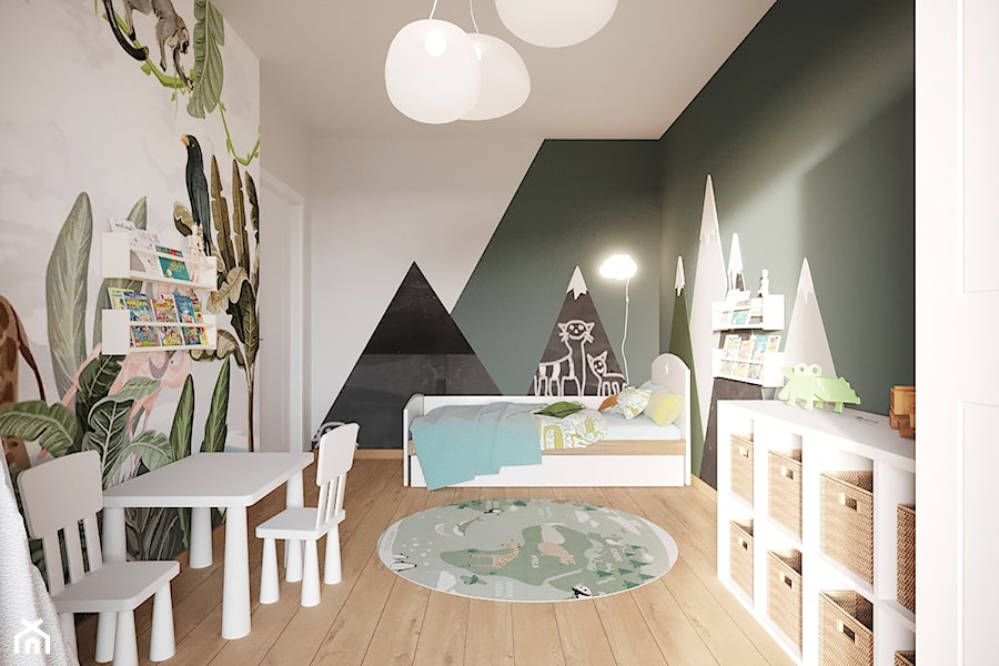 Aranżacja domu w beżach i szarości - Pokój dziecka, styl skandynawski - zdjęcie od Projektowanie Wnetrz Online