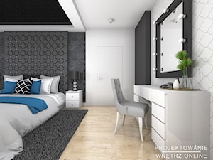 Projekt sypialni glamour - zdjęcie od Projektowanie Wnetrz Online