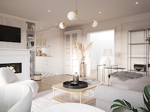 Dom w stylu klasyznym w nowoczesnym wydaniu - Salon, styl glamour - zdjęcie od Projektowanie Wnetrz Online