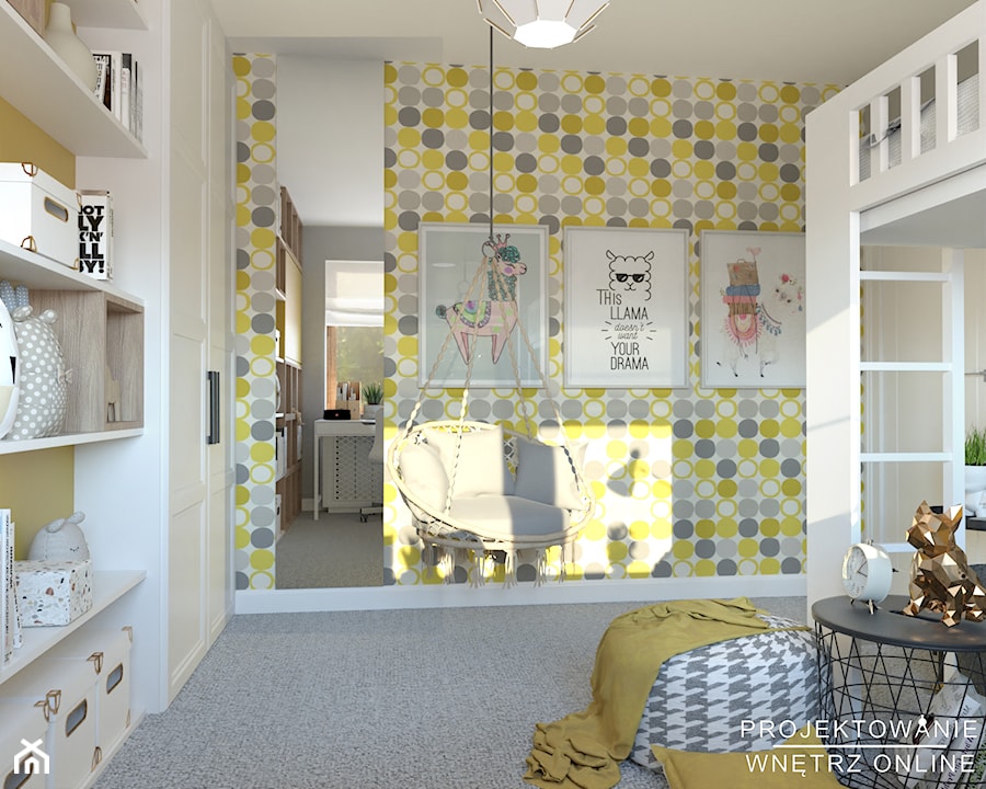Pokój dziecięcy z łóżkiem na antresoli - zdjęcie od Projektowanie Wnetrz Online