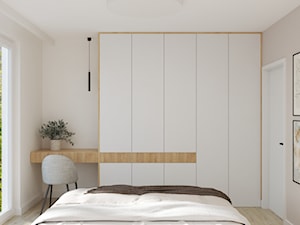 Projekt mieszkania z zieloną sofą - Sypialnia, styl nowoczesny - zdjęcie od Projektowanie Wnetrz Online