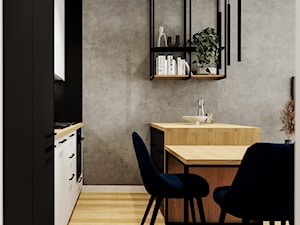 Mieszkanie w nowoczesnym wydaniu z czarnymi akcentami - Jadalnia, styl nowoczesny - zdjęcie od Projektowanie Wnetrz Online