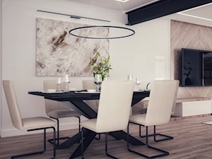 Projekt salonu z jadalnią - Salon, styl nowoczesny - zdjęcie od Projektowanie Wnetrz Online