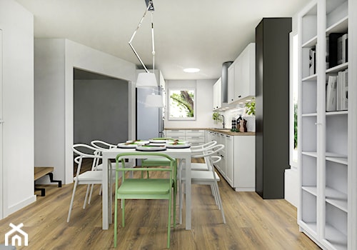 Salon z kuchnią - Jadalnia - zdjęcie od Projektowanie Wnetrz Online