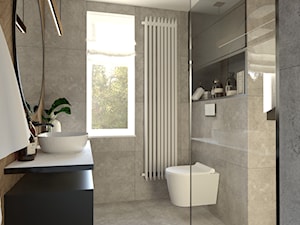 Aranżacja łazienki w bloku - zdjęcie od Projektowanie Wnetrz Online