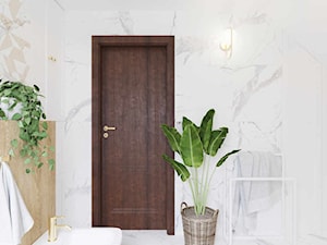 Jasna łazienka z elementami marmuru - Łazienka, styl nowoczesny - zdjęcie od Projektowanie Wnetrz Online