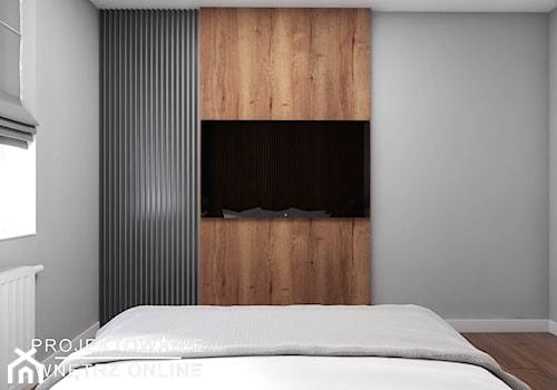 Aranżacja małego mieszkania - Sypialnia - zdjęcie od Projektowanie Wnetrz Online