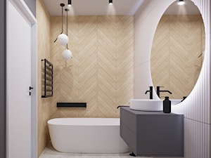 Łazienka z wanną wolnostojącą - zdjęcie od Projektowanie Wnetrz Online