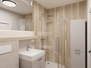 Mieszkanie w stylu minimalistycznym w jasnej kolorystyce - Łazienka, styl nowoczesny - zdjęcie od Projektowanie Wnetrz Online