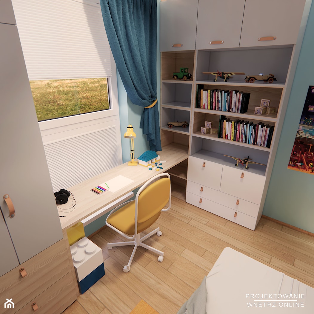 Pokój dziecięcy IKEA turkusowy - zdjęcie od Projektowanie Wnetrz Online - Homebook