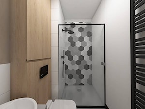 Projekt łazienki z prysznicem - zdjęcie od Projektowanie Wnetrz Online