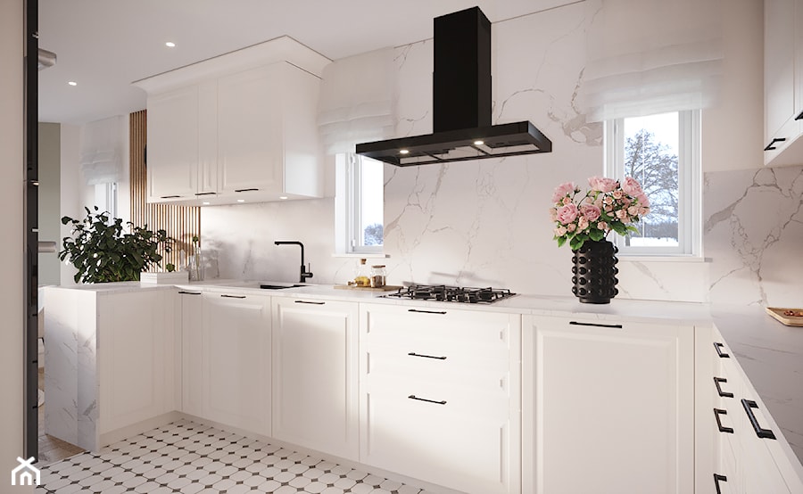 Dom w stylu klasyznym w nowoczesnym wydaniu - Kuchnia, styl rustykalny - zdjęcie od Projektowanie Wnetrz Online