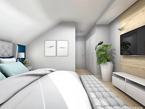 Sypialnia w nowoczesnym stylu - zdjęcie od Projektowanie Wnetrz Online