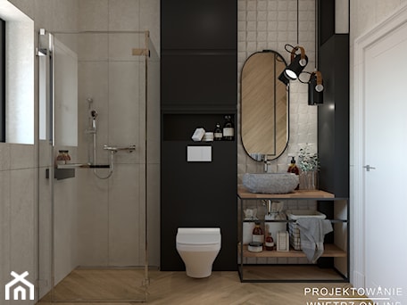 Aranżacje wnętrz - Łazienka: Aranżacja małej łazienki z prysznicem - Projektowanie Wnetrz Online. Przeglądaj, dodawaj i zapisuj najlepsze zdjęcia, pomysły i inspiracje designerskie. W bazie mamy już prawie milion fotografii!
