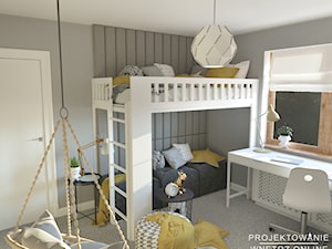 Pokój dziecięcy z łóżkiem na antresoli - zdjęcie od Projektowanie Wnetrz Online