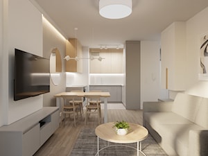 Mieszkanie w stylu minimalistycznym w jasnej kolorystyce
