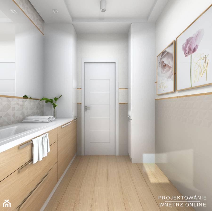 Skandynawska łazienka - zdjęcie od Projektowanie Wnetrz Online
