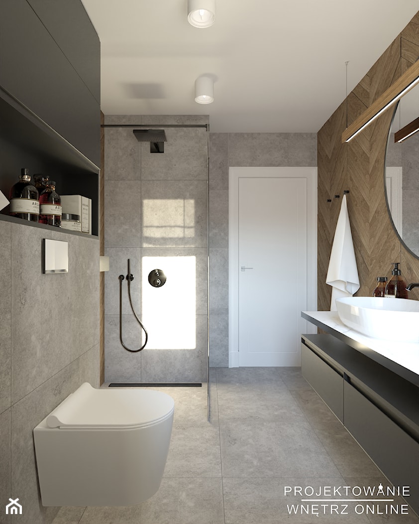 Aranżacja łazienki w bloku - zdjęcie od Projektowanie Wnetrz Online - Homebook